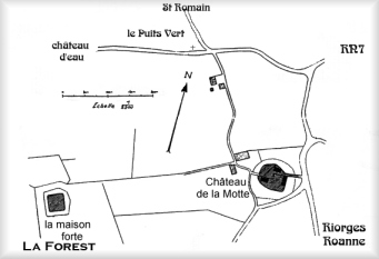 Plan des Mottes visibles  St Romain